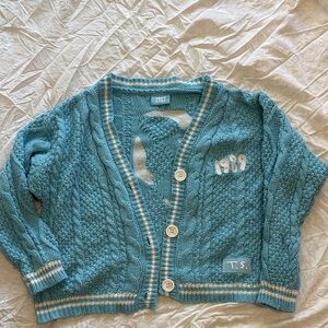 Teal Cable Knit Women's Sweater